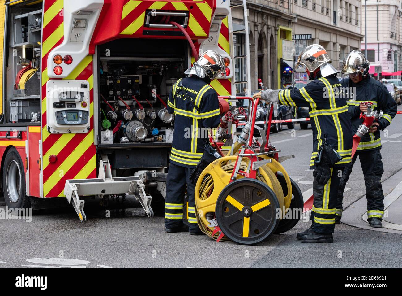 On 14/10/2020, Lyon, AuvergneRhôneAlpes, France. Intervention of the