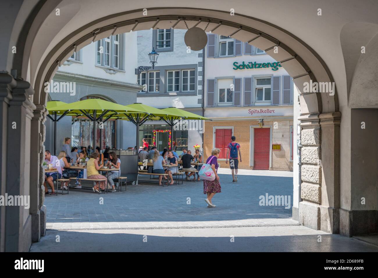 Door of Old town of St. Gallen, Switzerland Stock Photo