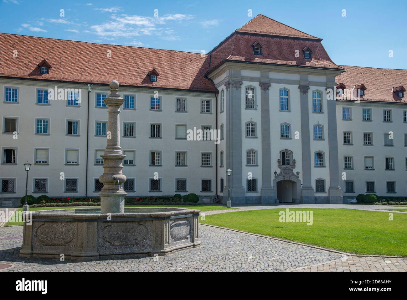 Cantonal administration next to the Abbey of St. Gallen, Switzerland Stock Photo