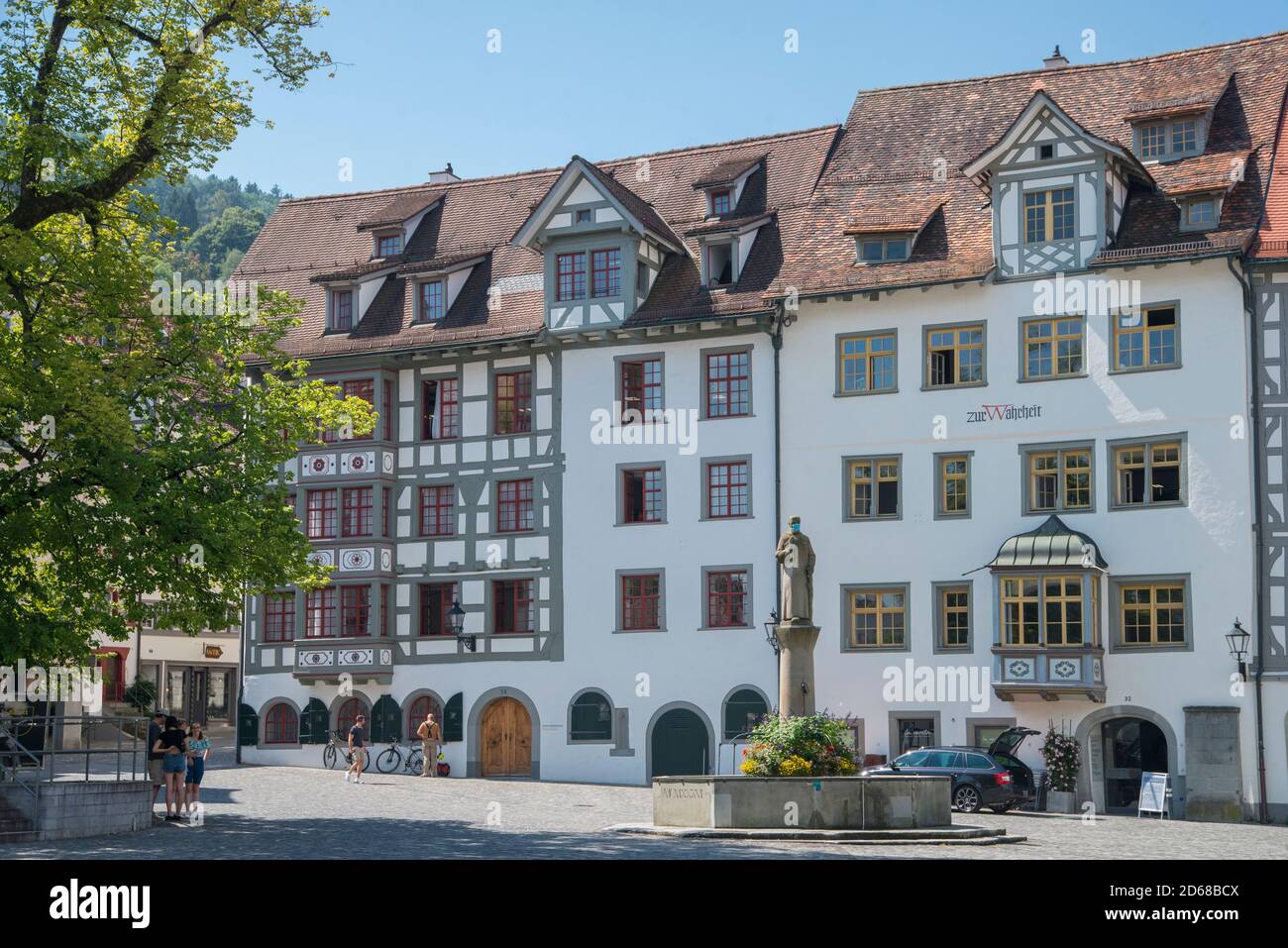 Gallus square in Old town of St. Gallen, Switzerland Stock Photo