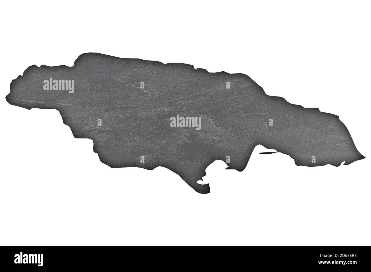 Map of Jamaica on dark slate Stock Photo Alamy