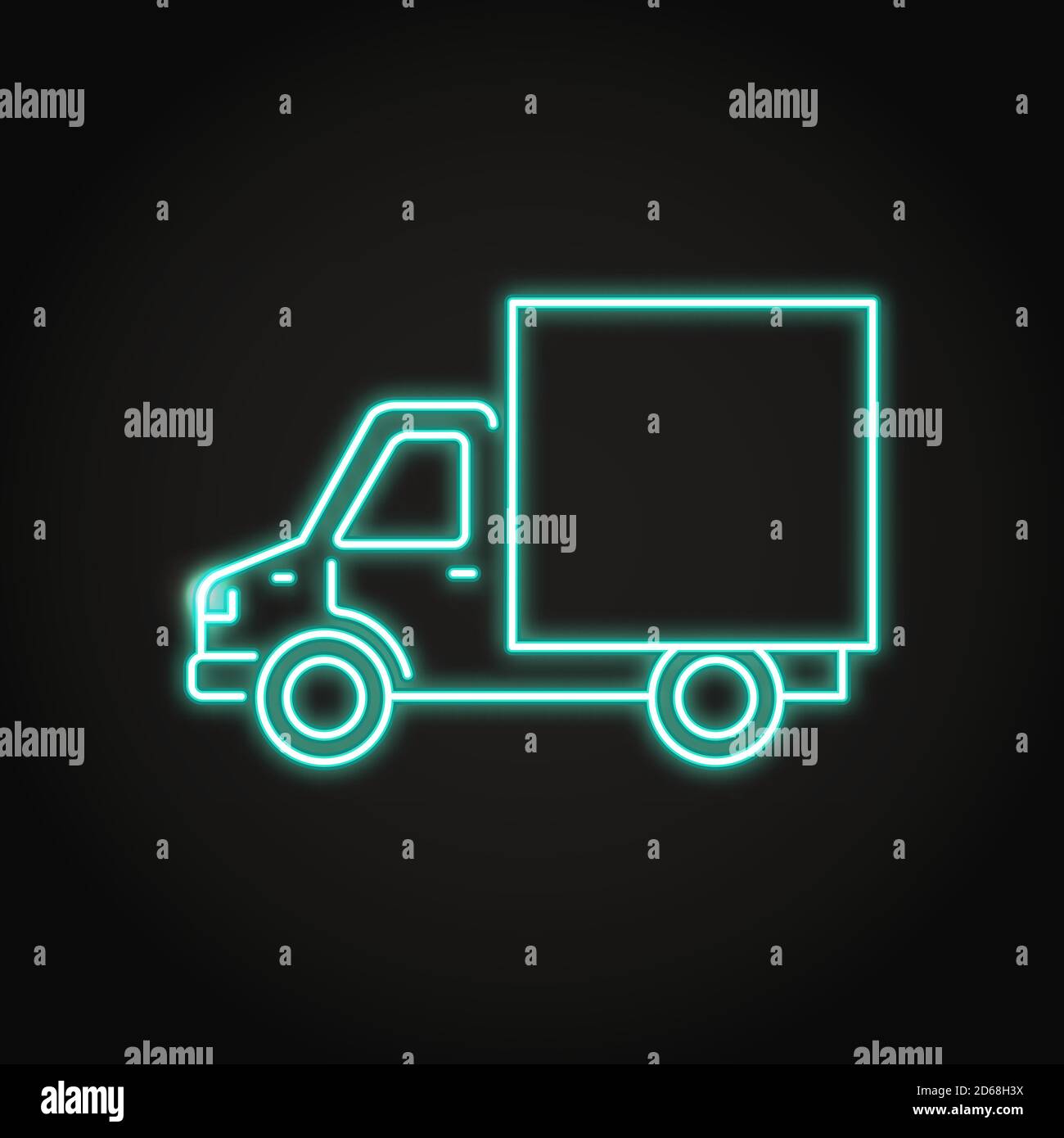 Delivery truck icon in neon line style Stock Vector Image & Art - Alamy