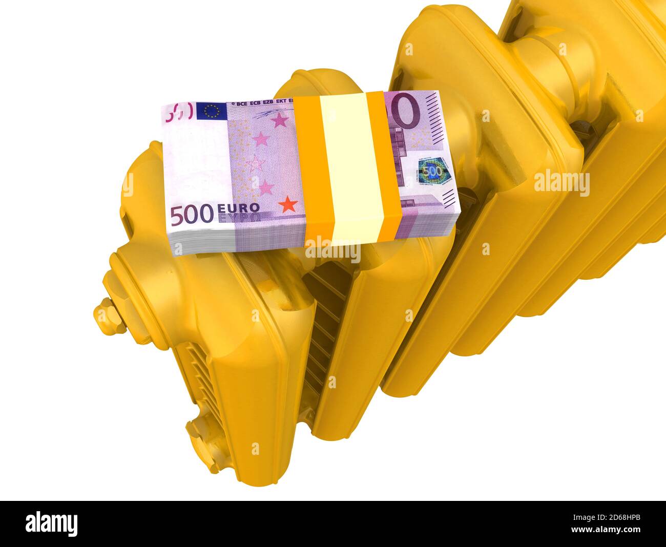 Heating Costs In Euros One Golden Heating Radiator With Pack Of