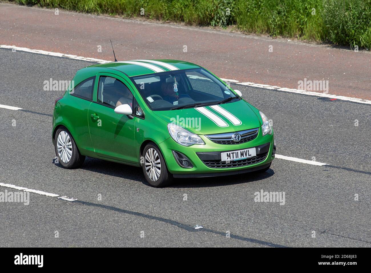 Vauxhall corsa excite green cars hires stock photography and images