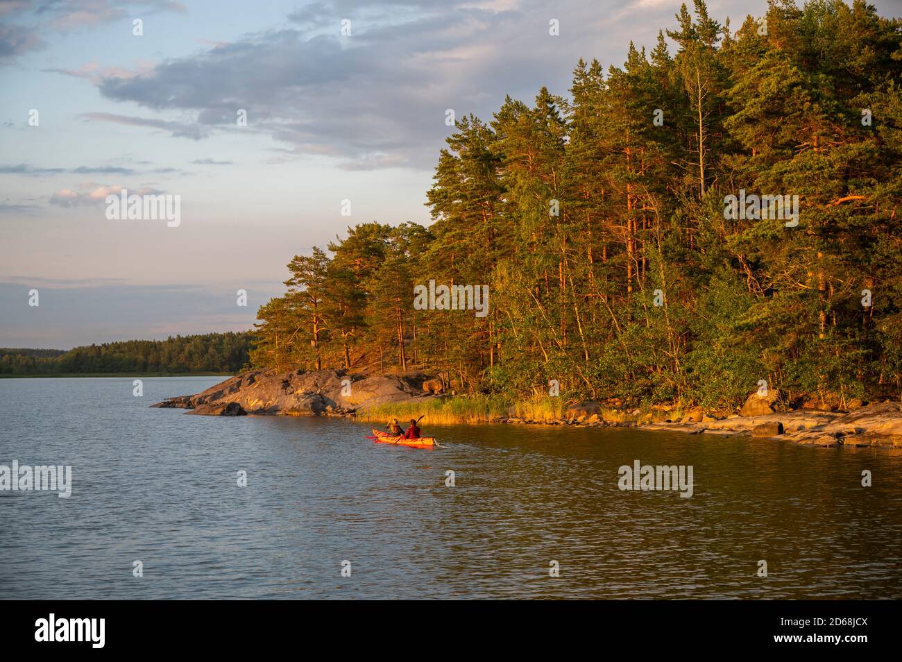 Landscape of the region of Southwest Finland where there are thousands of islands, at the crossing of the Gulf of Finland and the Gulf of Bothnia. Sai Stock Photo