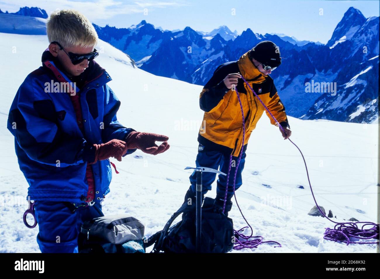 CPEA altitude training courses, Chamonix Mont-Blanc, Haute-Savoie, France Stock Photo