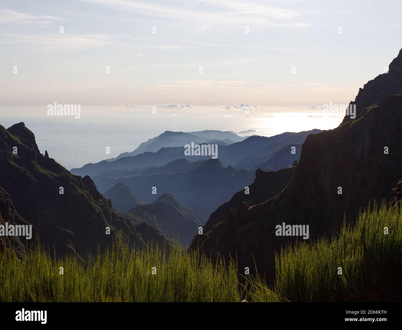 Pico do Arieiro Pico Ruivo mountain peak in Madeira Stock Photo Alamy