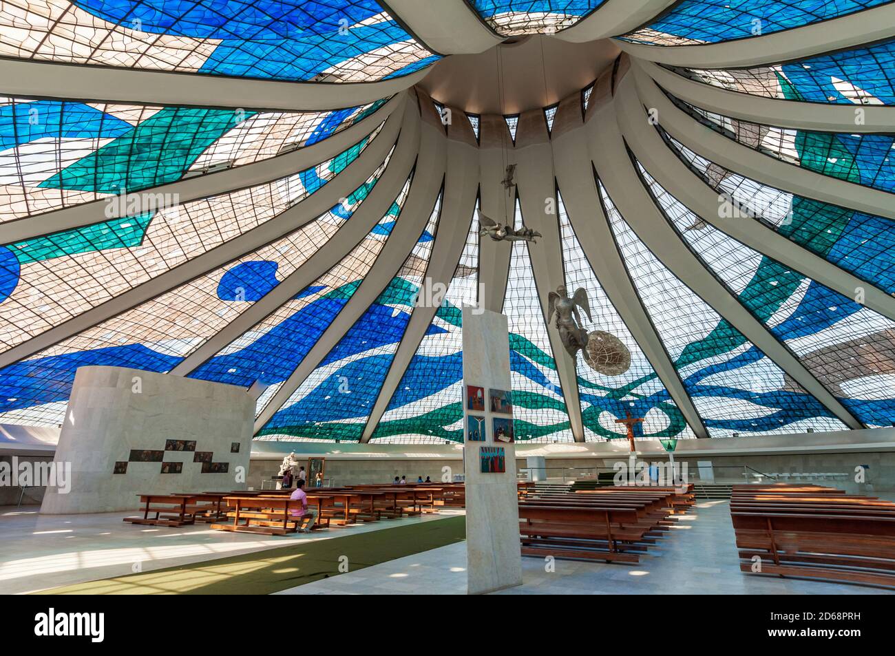 Interior of the Metropolitan Cathedral, Brasília, DF, Brazil on August ...