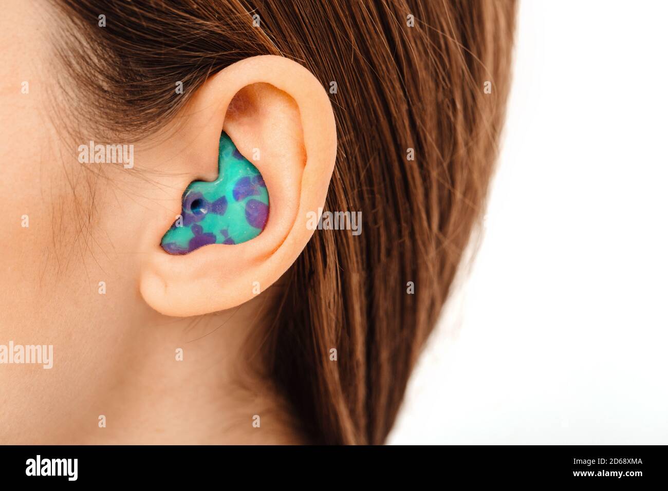 Personally molded earplugs for use in an airplane at high atmospheric