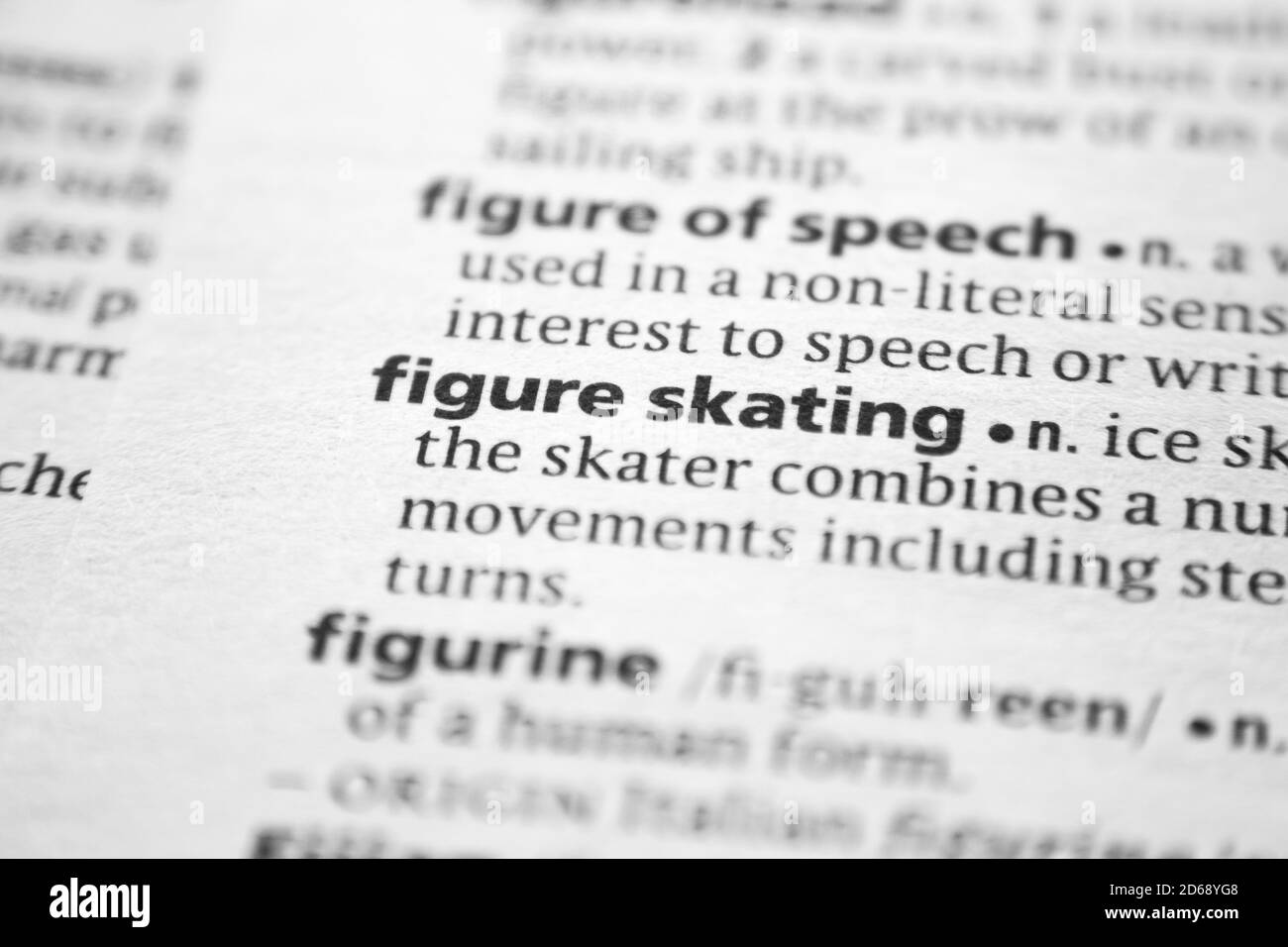 Word or phrase Figure skating in a dictionary Stock Photo Alamy