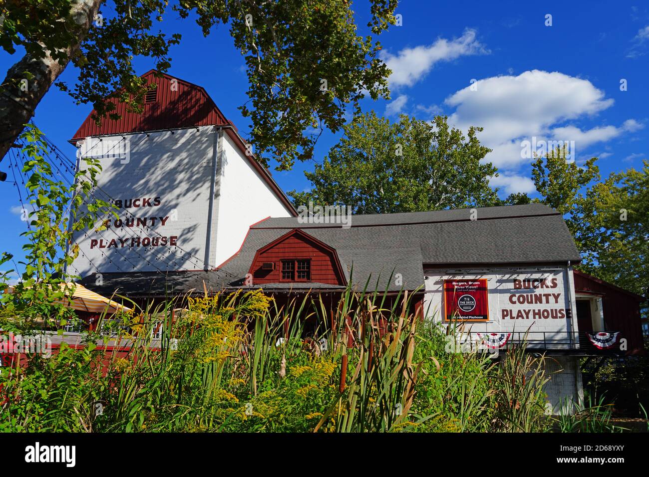 NEW HOPE, PA 3 OCT 2020 View of the famous Bucks County Playhouse