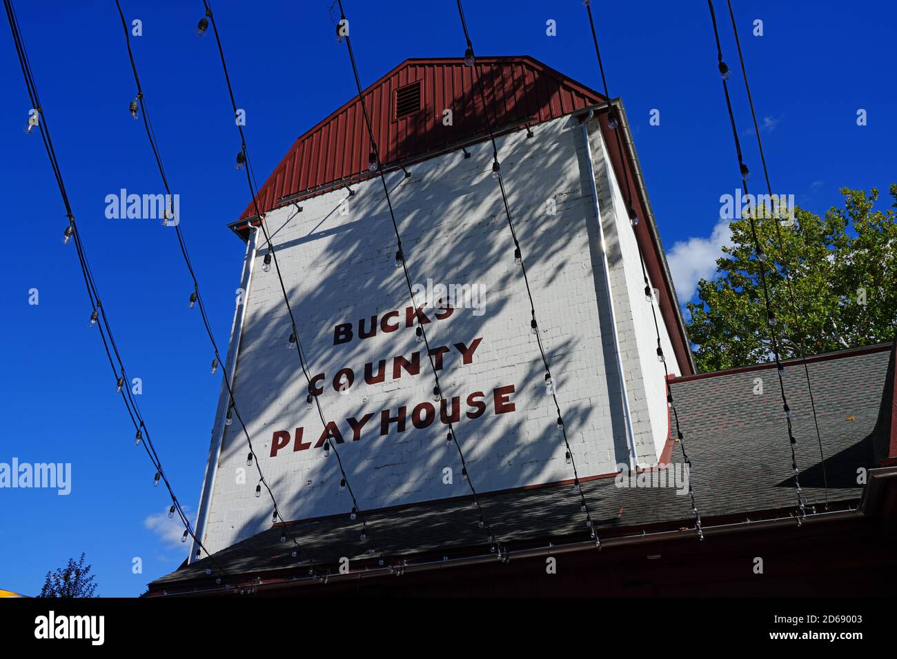 NEW HOPE, PA 3 OCT 2020 View of the famous Bucks County Playhouse