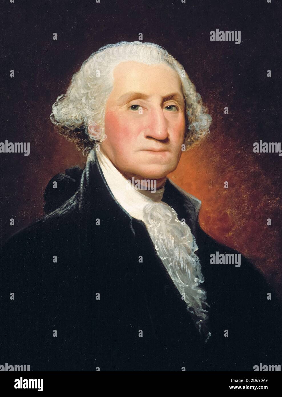 George Washington (1732-1799), 1st President of the United States, portrait painting by William Winstanley, circa 1803 Stock Photo