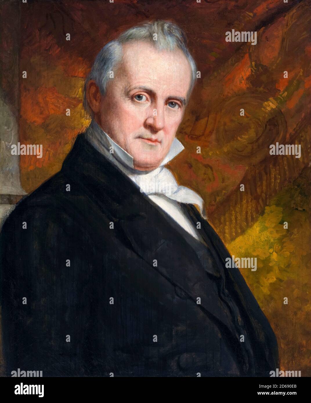 James Buchanan Jr (1791-1868), American politician who served as the 15th President of the United States, portrait painting by George Peter Alexander Healy, 1859 Stock Photo