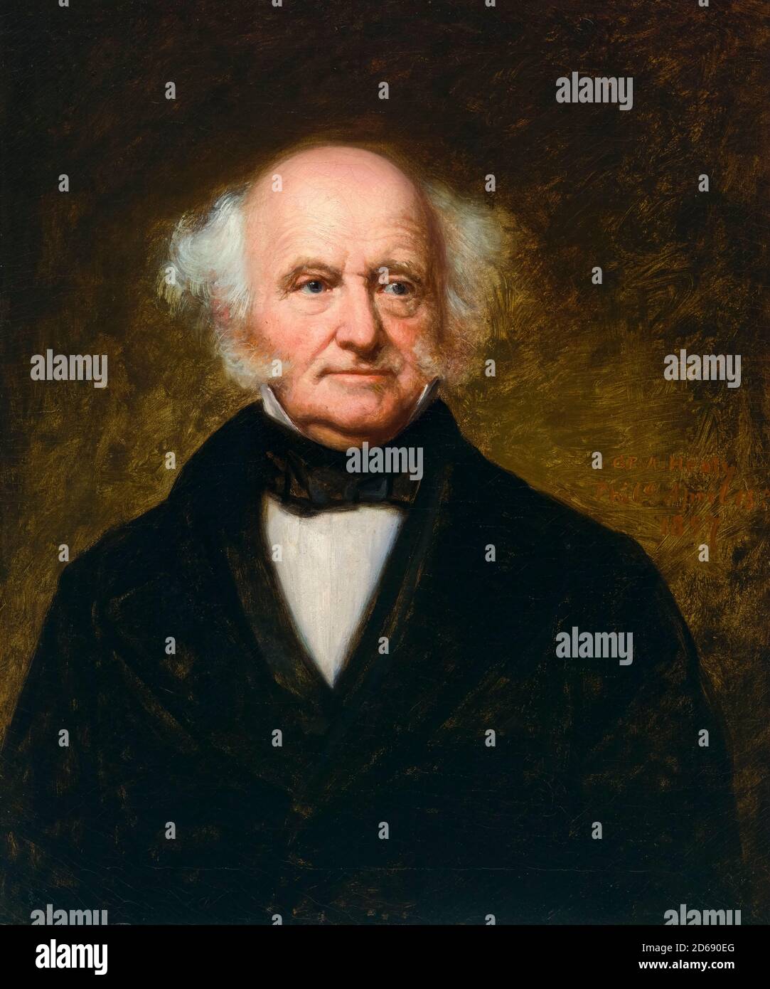 Martin Van Buren (1782-1862), American statesman who served as the eighth President of the United States, portrait painting by George Peter Alexander Healy, 1857 Stock Photo