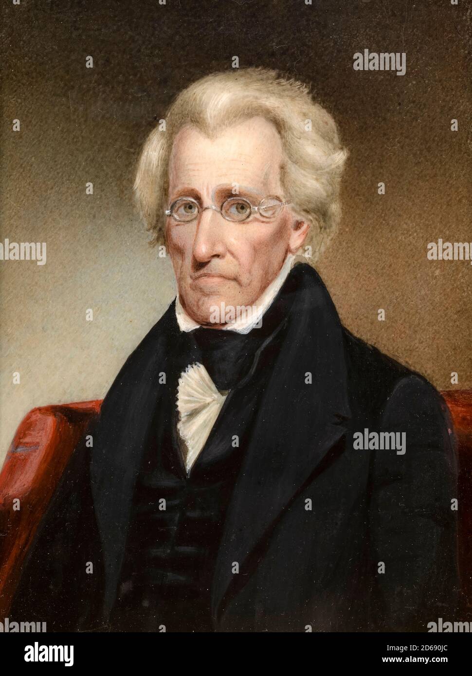 Andrew Jackson (1767-1845), American statesman who served as the seventh President of the United States, portrait painting by James Tooley Jr, 1840 Stock Photo