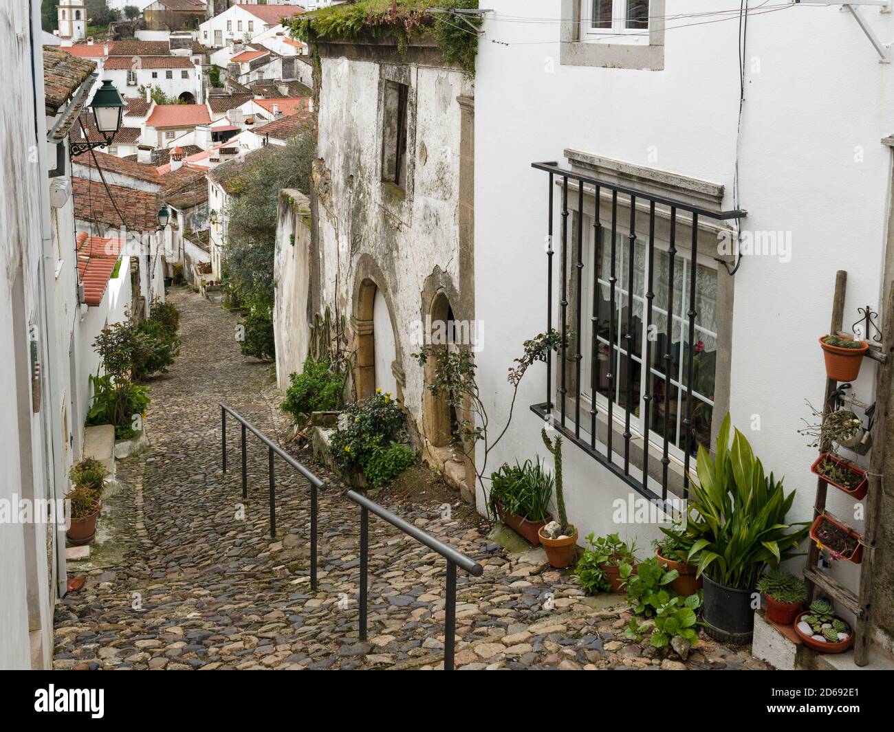 The fomer jewish quarter in Castelo de Vide.  Europe, Southern Europe, Portugal, Alentejo Stock Photo