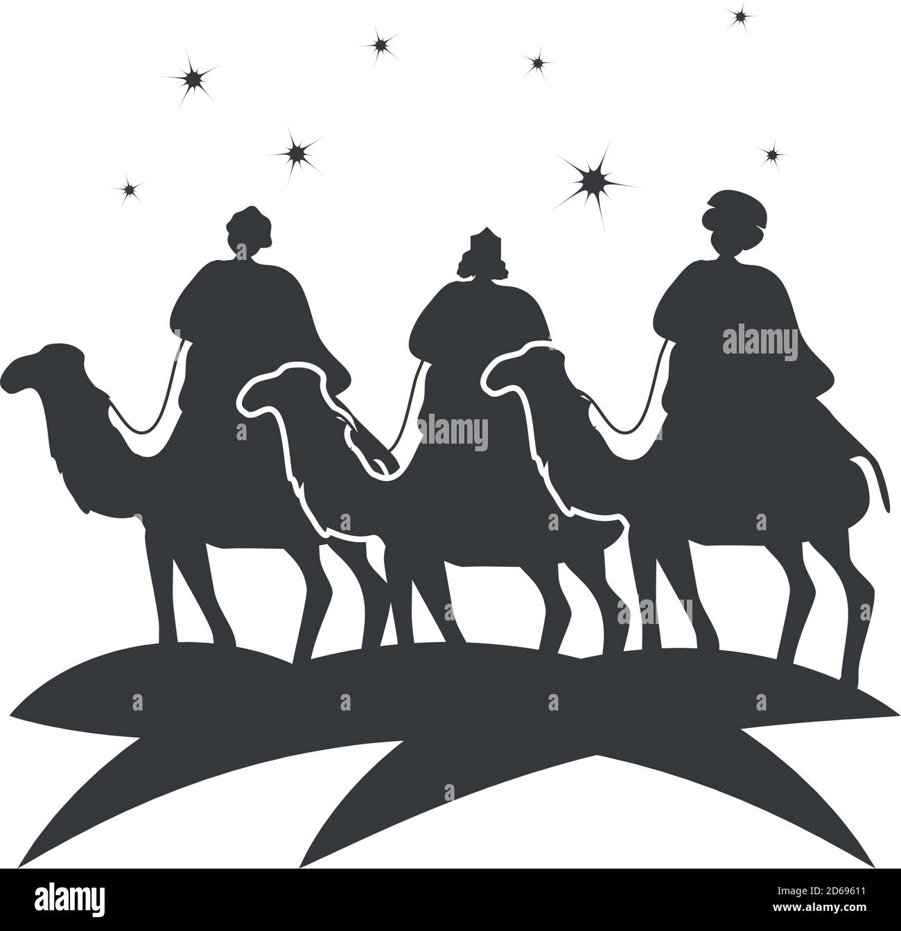 nativity silhouette wise men