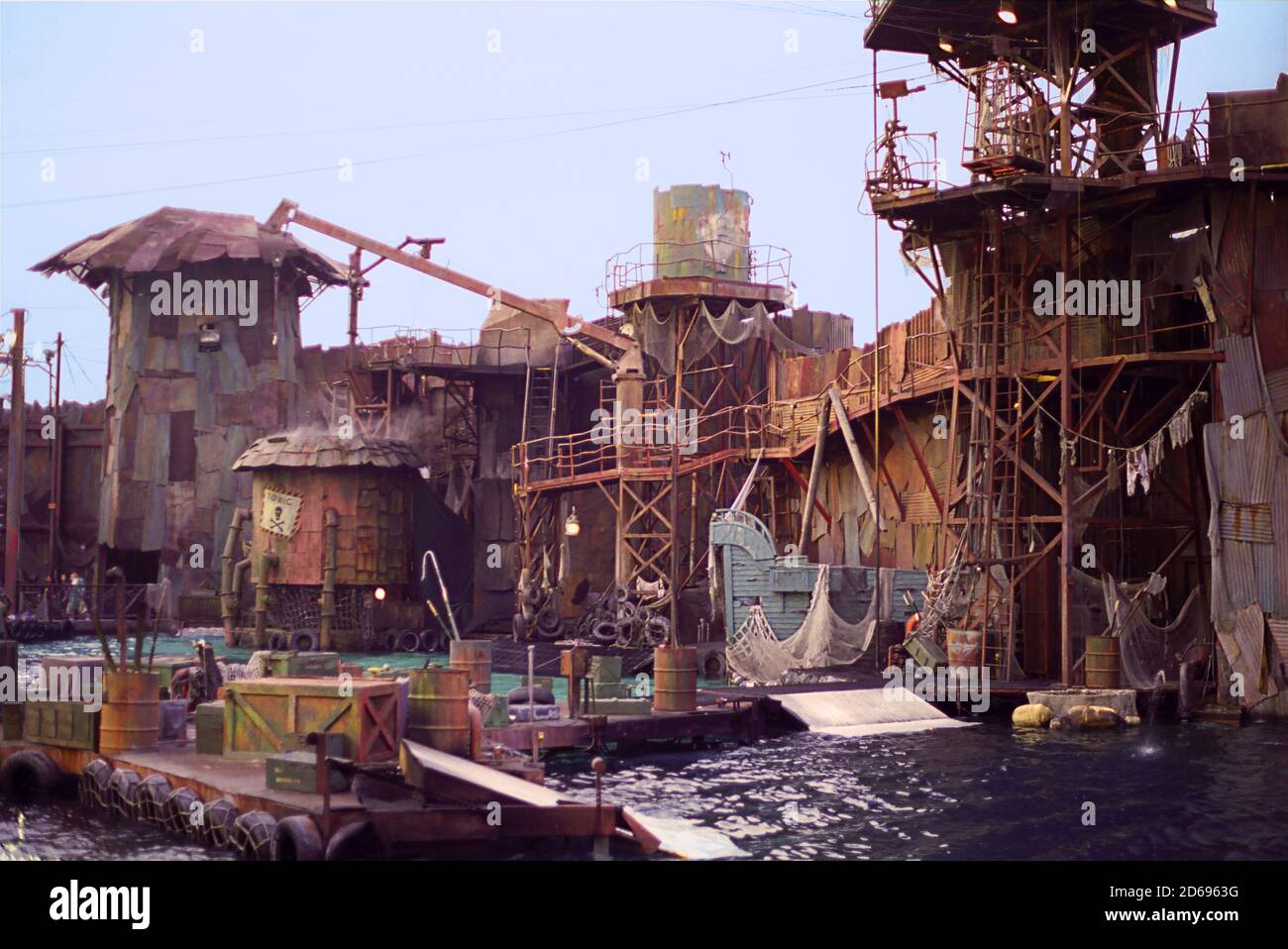 Waterworld stunt show, Universal Studios, Los Angeles, California, USA.  Film photograph, circa 2000 Stock Photo