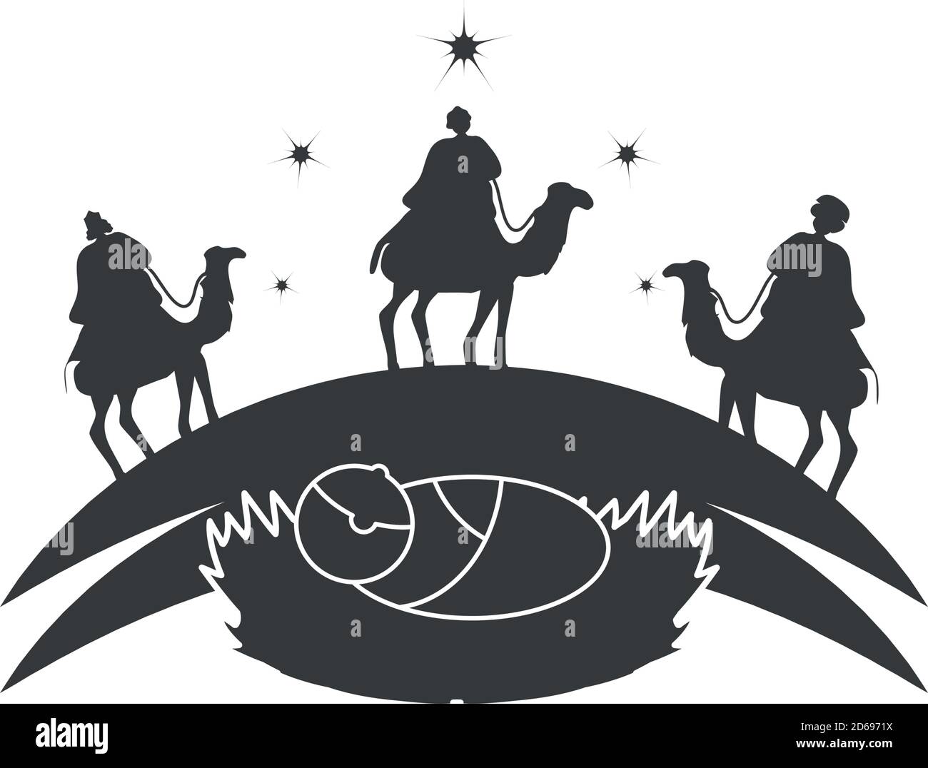 Wise Men Silhouette