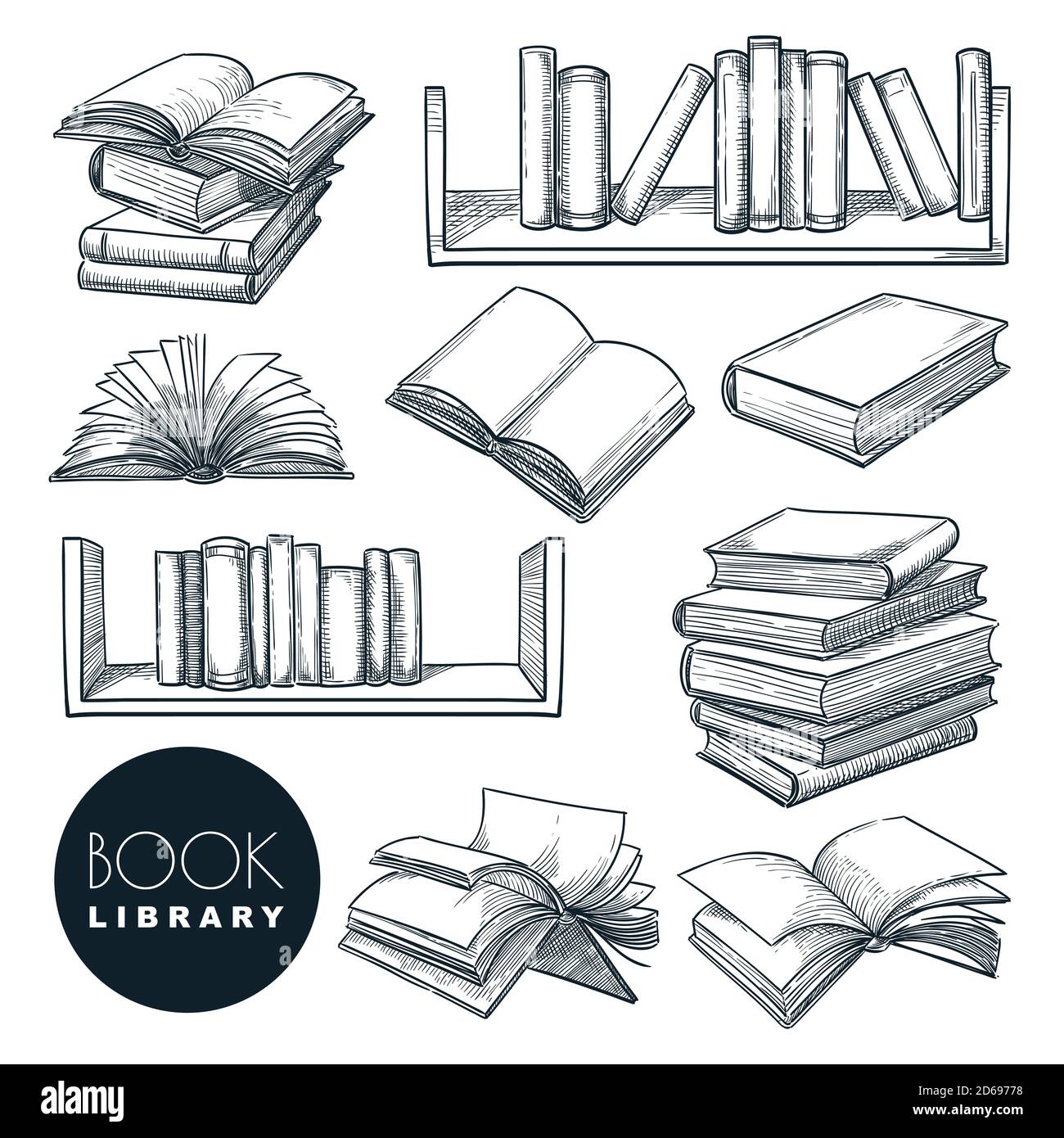 open book hand drawn sketch Stock Vector Image & Art - Alamy