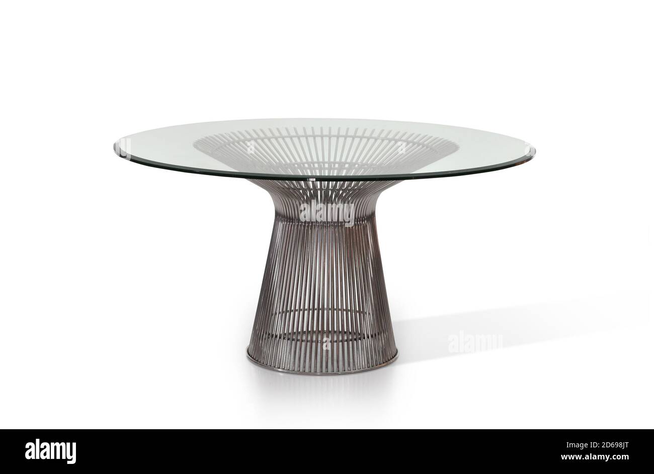 Contemporary round shape dining table Stock Photo