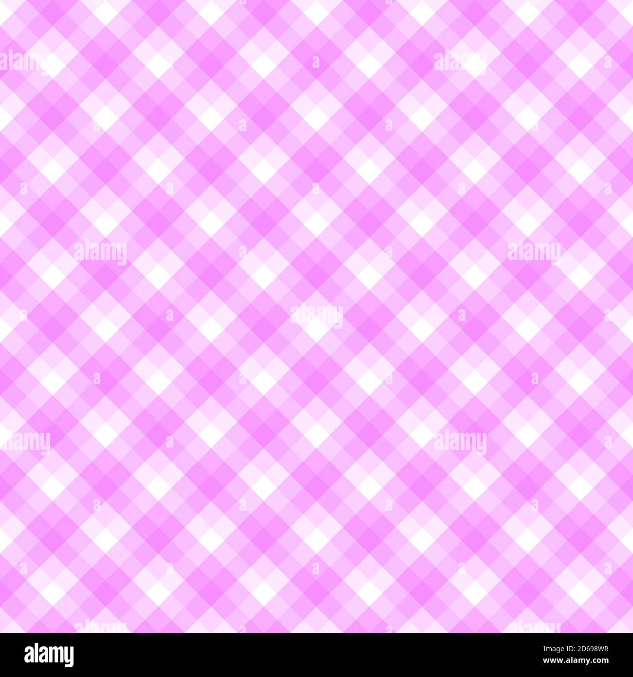 Checker pattern in hues of light fuchsia and white, seamless background Stock Photo