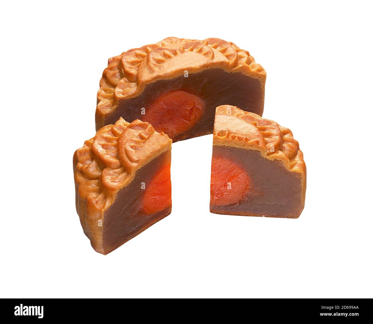 Lotus paste single yolk mooncake with lotus seeds for Chinese Mid