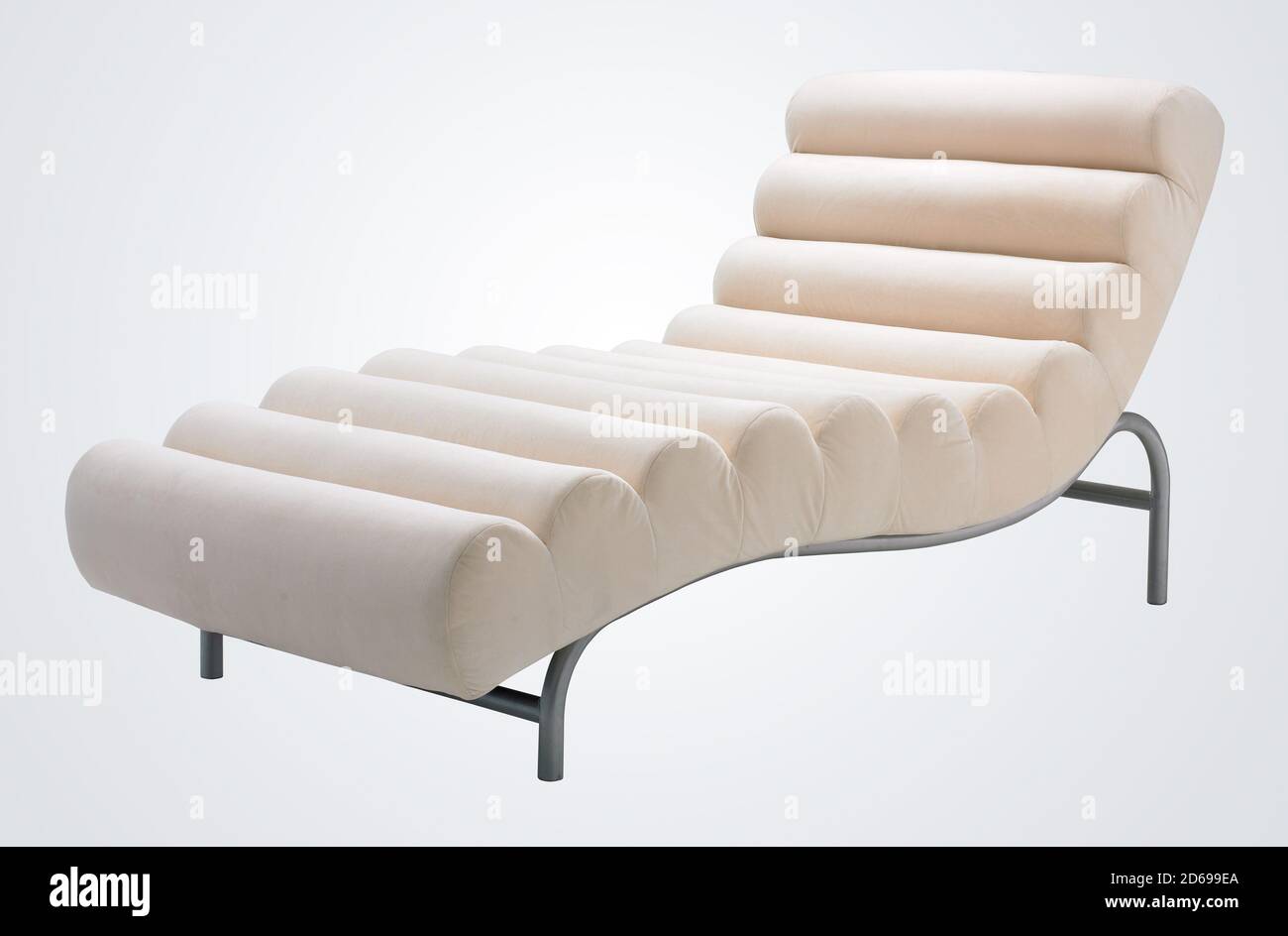 Beige color stylish sleeping reclining curved sofa Stock Photo Alamy