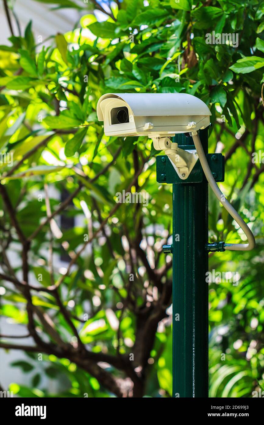 CCTV security camera for home security Stock Photo