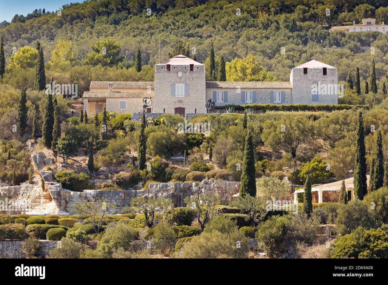 The Rothschild Estate in Corfu, Greece. Sunday 06 September 2020 Stock