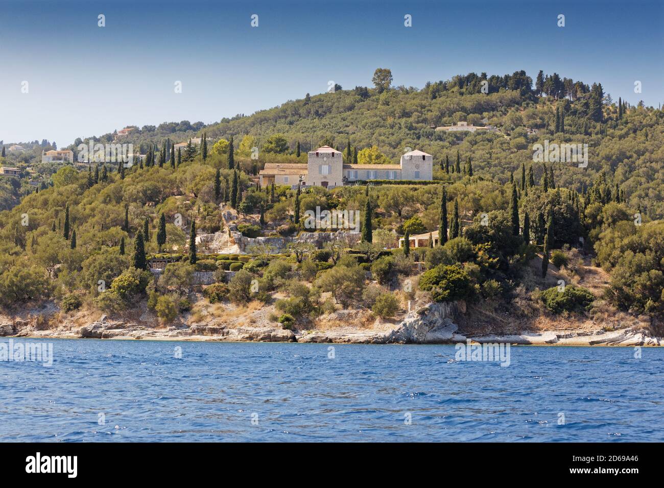 The Rothschild Estate in Corfu, Greece. Sunday 06 September 2020 Stock