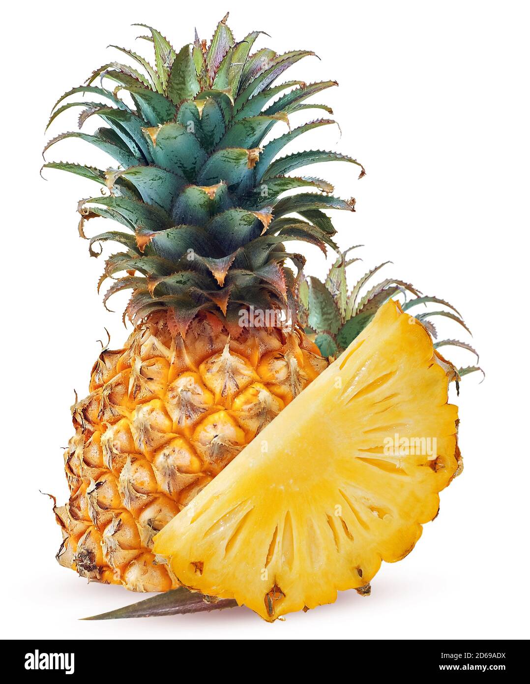 Fresh pineapple fruit isolated on white background Stock Photo