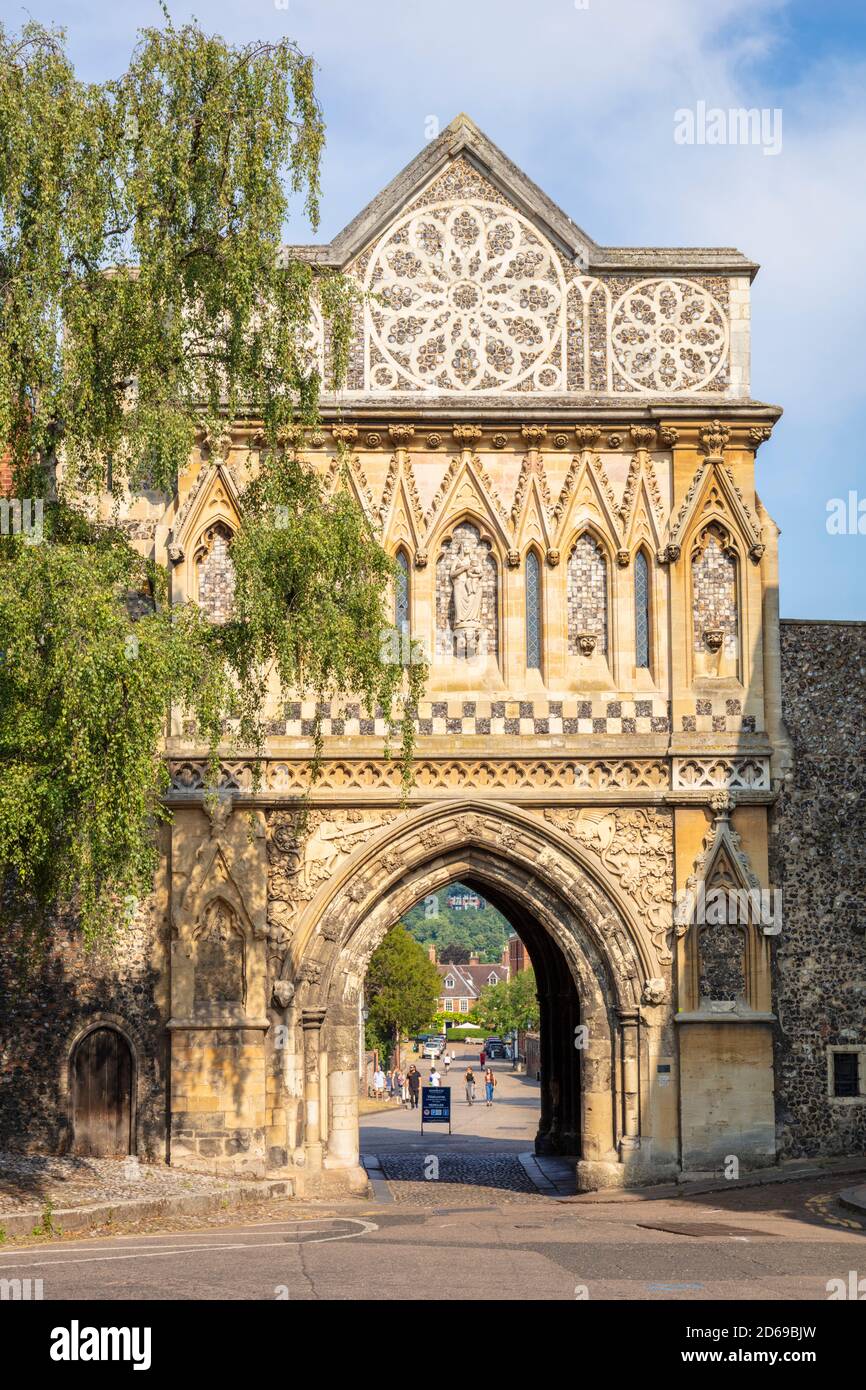 The Ethelbert Gate English Gothic architecture leads into the grounds of Norwich Cathedral