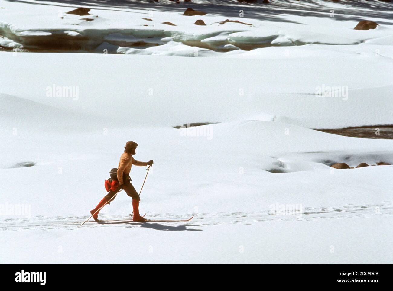 Cross country skiing in BanffJasper National Park, Canada Stock Photo