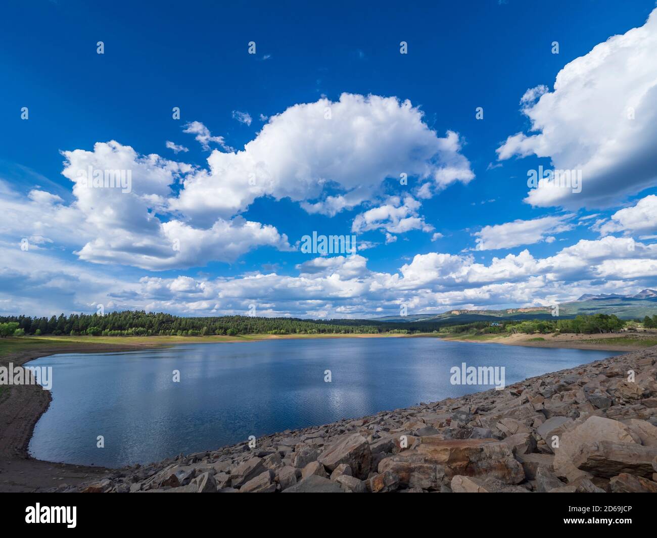 Jackson Gulch Reservoir from the dam, Mancos State Park, Mancos