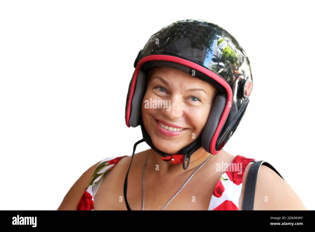 Helmet woman motorcycle hi-res stock photography and images - Alamy