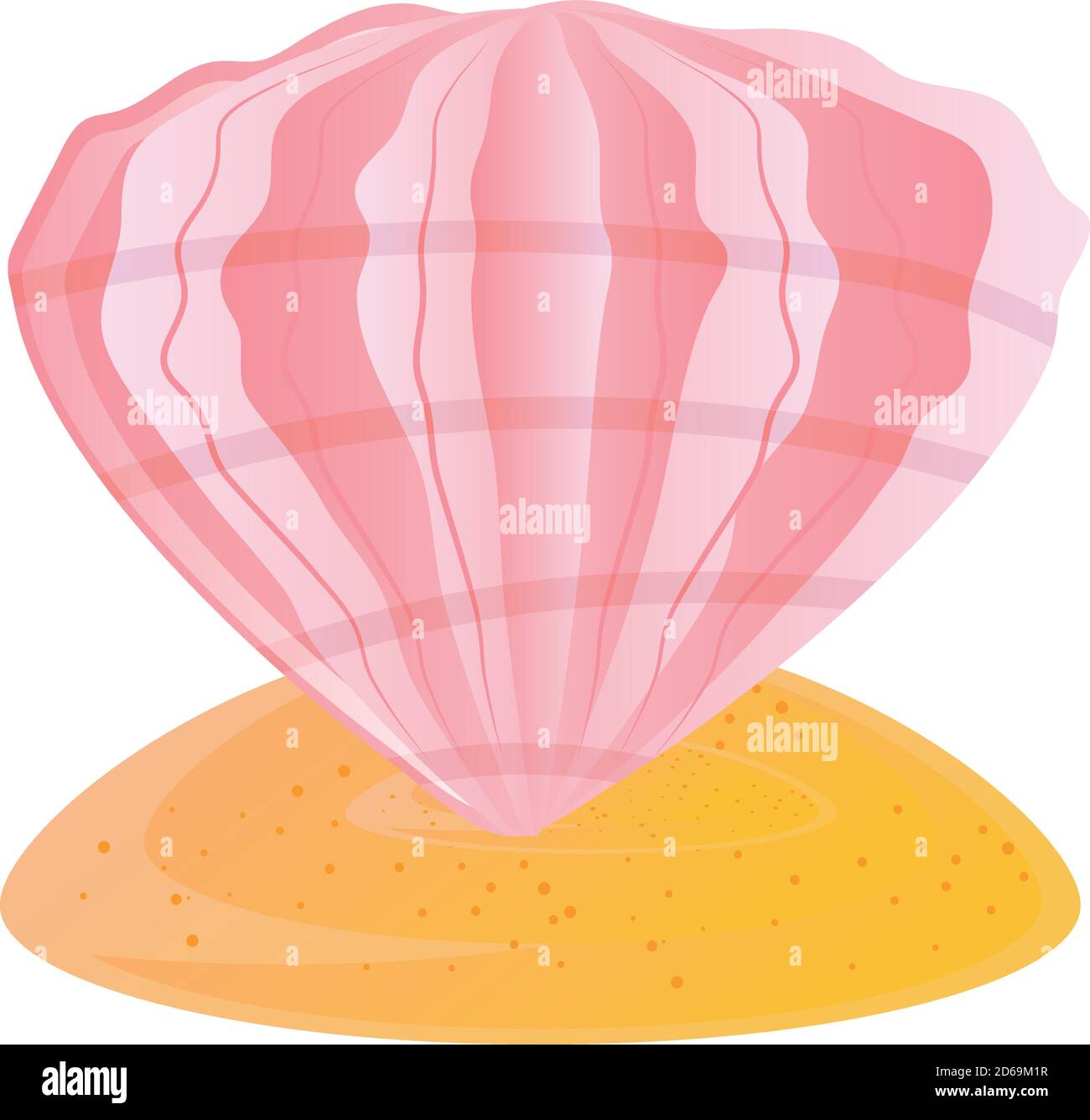 Summer Shell Vector summer vacation travel, shell in the sand vector illustration detailed ...