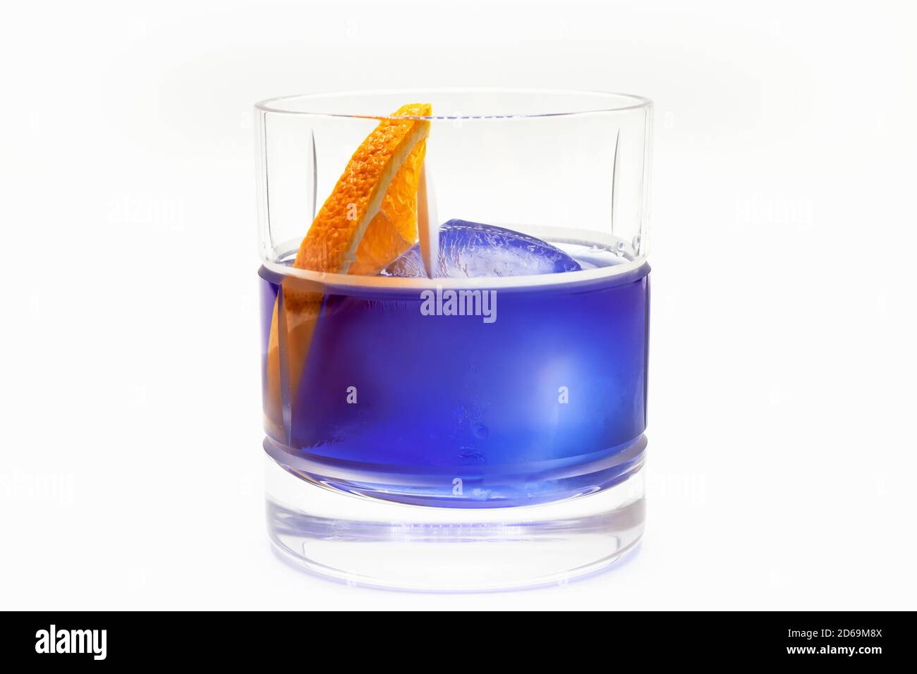 Gin on the rocks, in white background Stock Photo Alamy