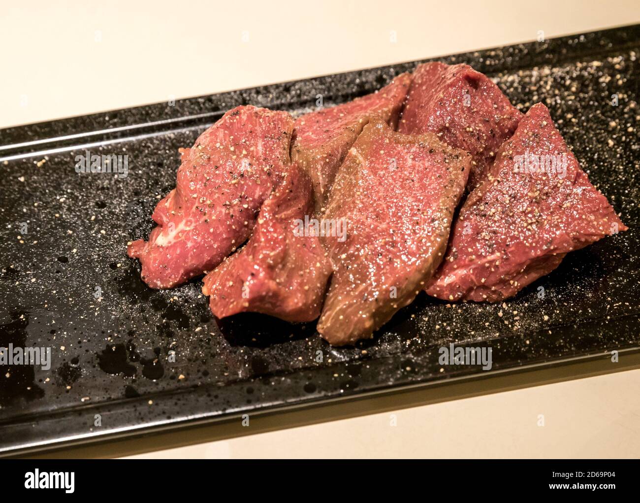 grilled Freshness Japanese deer meat yakiniku Stock Photo Alamy