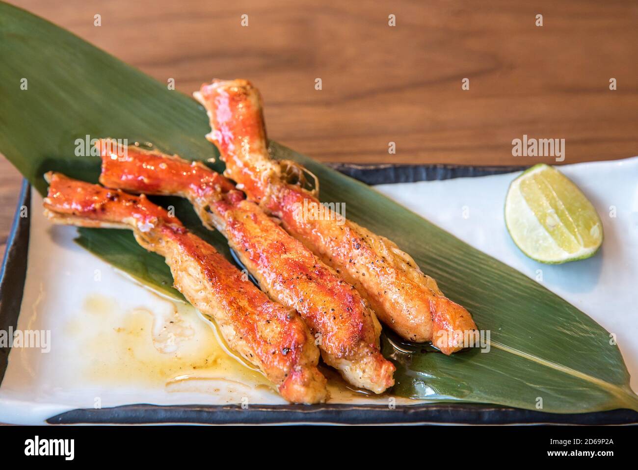 grilled taraba japanese king crab Stock Photo Alamy