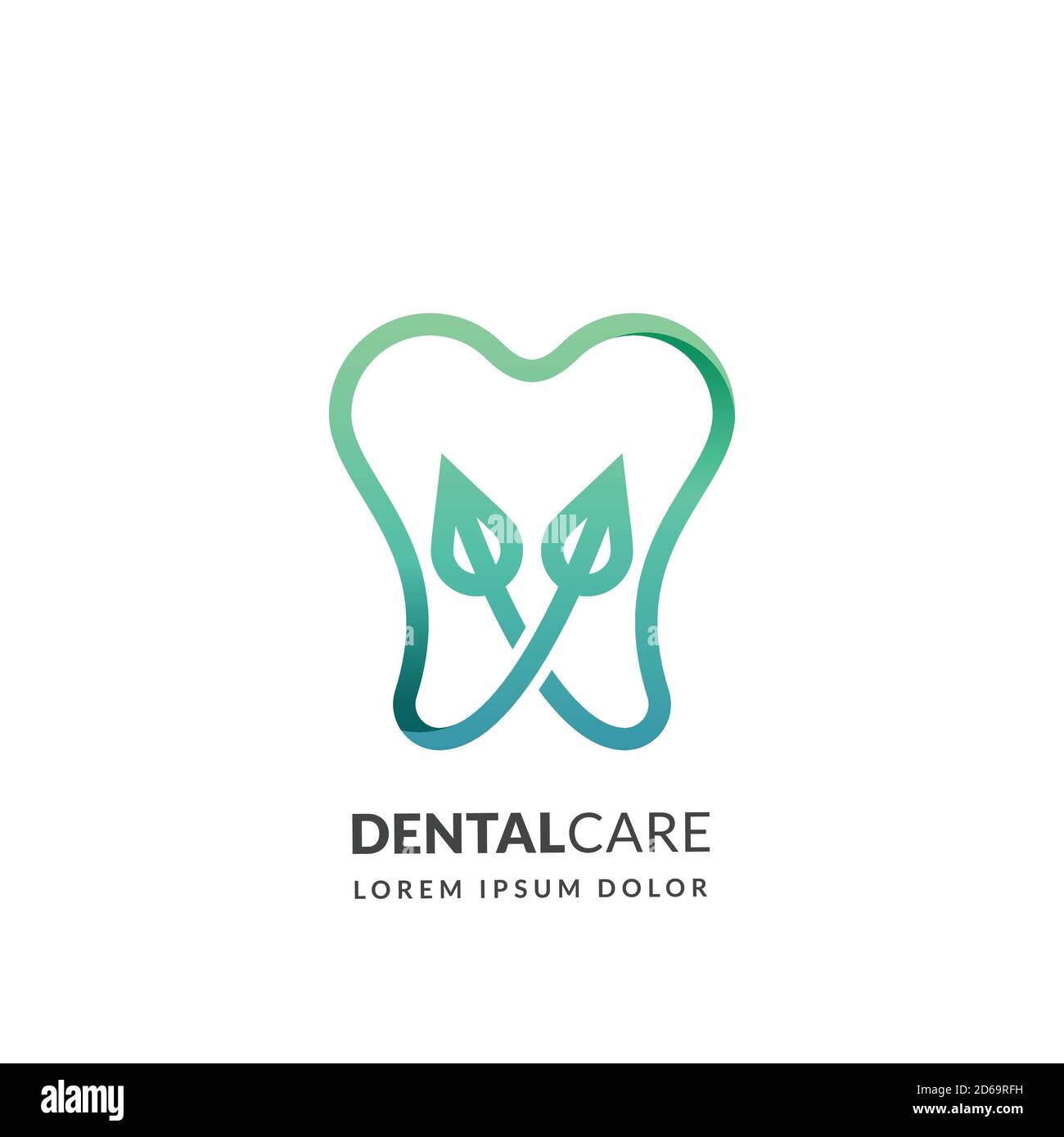 Dental medical clinic logo sign or emblem design template, isolated on