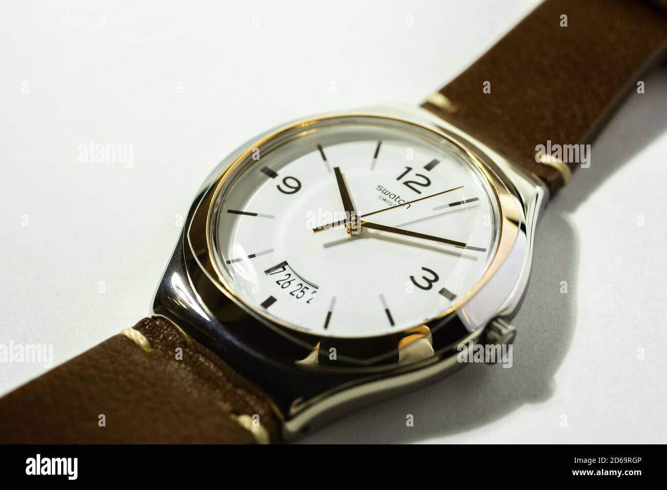 Paris, France 07.10.2020 - Swatch classic design swiss quartz watch  isolated Stock Photo - Alamy
