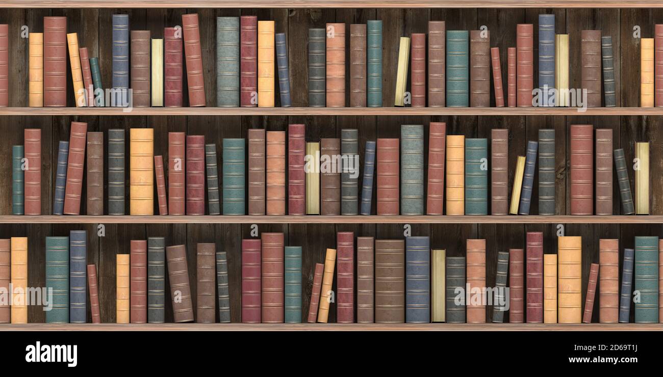 Vintage Books On Old Wooden Shelf Old Library Or Antique Bookshop Tiled Seamless Texture Wallpaper Or Background 3d Illustration Stock Photo Alamy Vintage Books On Old Wooden Shelf Old Library Or Antique Bookshop Tiled Seamless Texture Wallpaper Or Background 3d Illustration Stock Photo Alamy