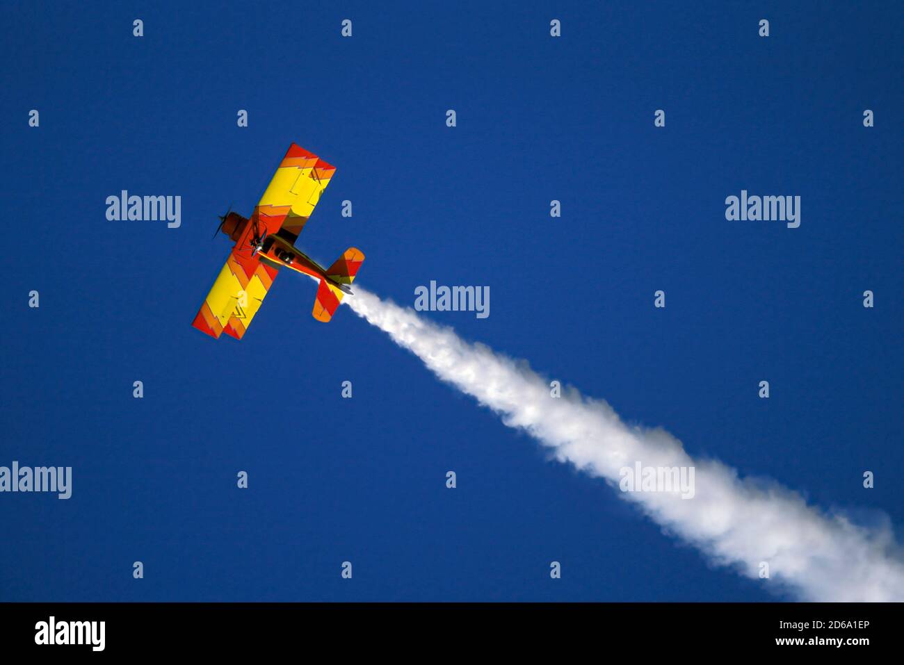 Acrobatic Airplane during an Air Show.Colorado USA.. Stock Photo