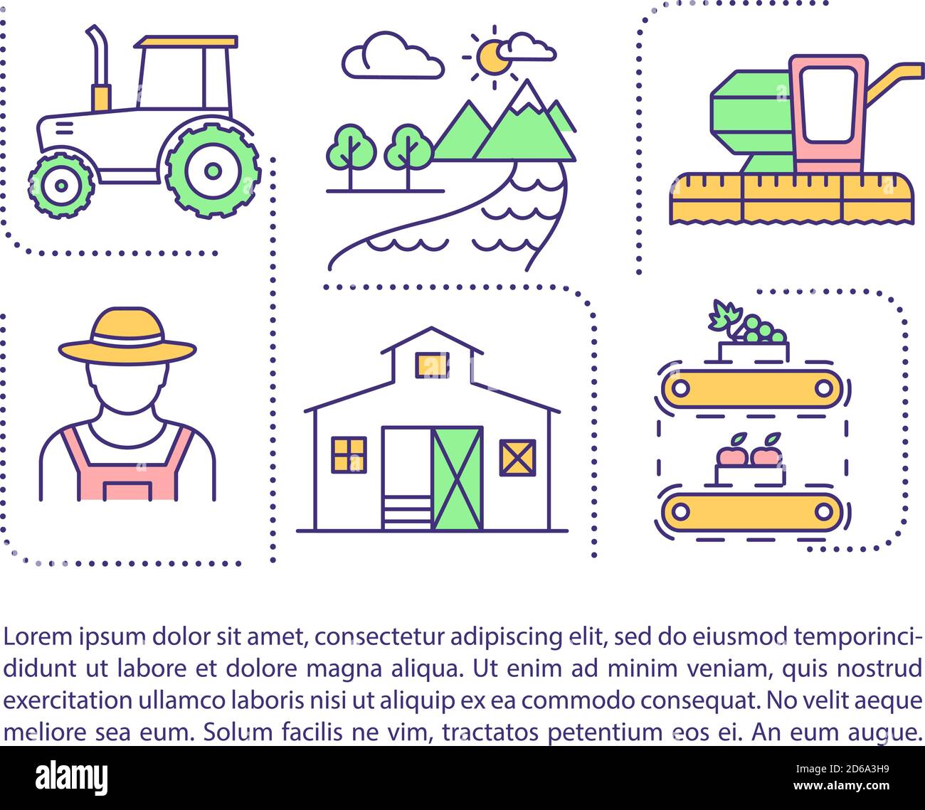 Farming industry concept icon with text Stock Vector Image & Art - Alamy