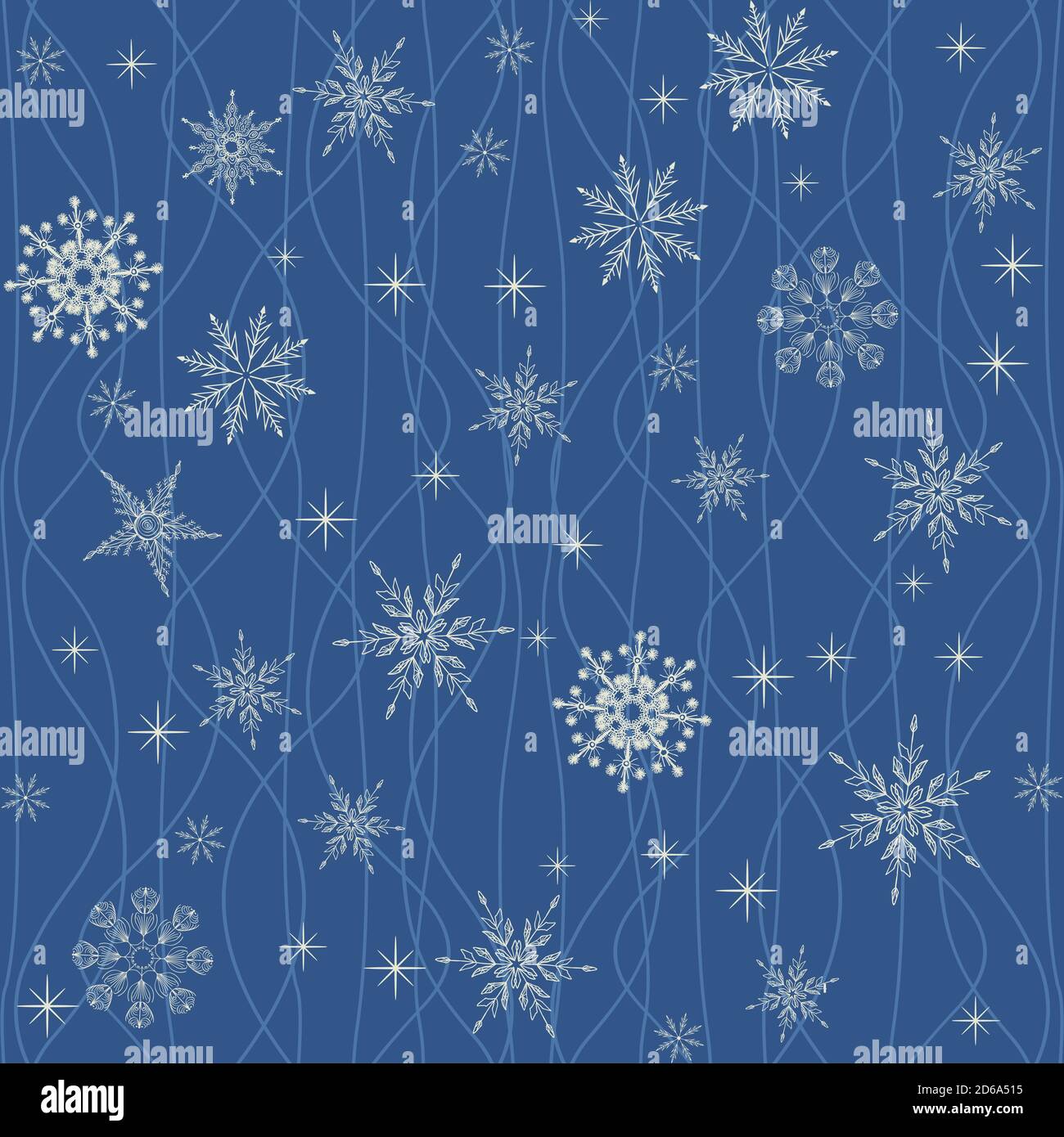 Template design with snowflakes for xmas card on blue background ...
