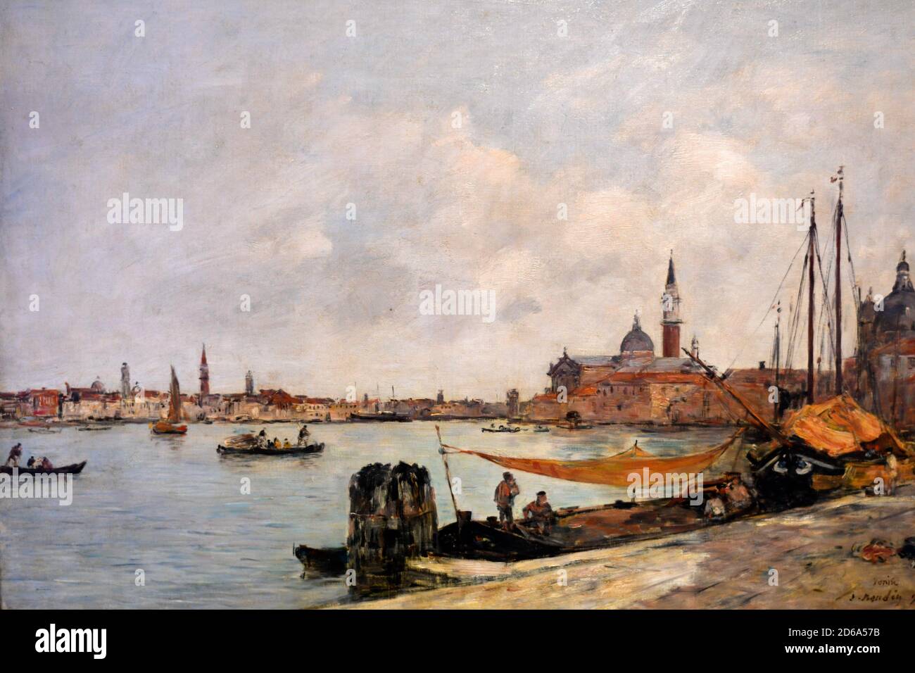 Venise,1895, by Eugene Boudin,the Dieppe Castle-Museum, Seine-Maritime department,Haute-Normandie, France. Stock Photo