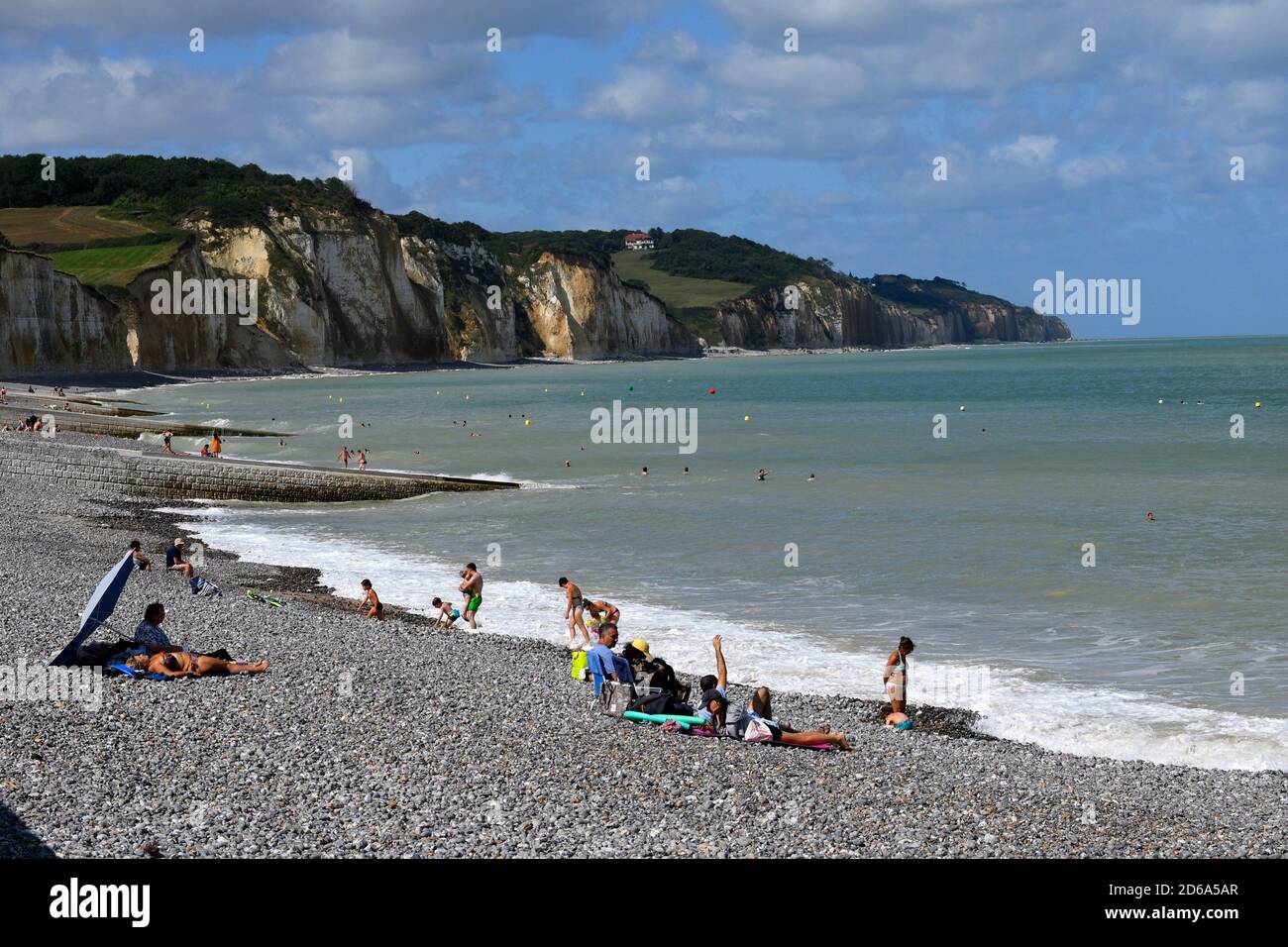 Pourville beach near Dieppe, Normandy, France. Stock Photo