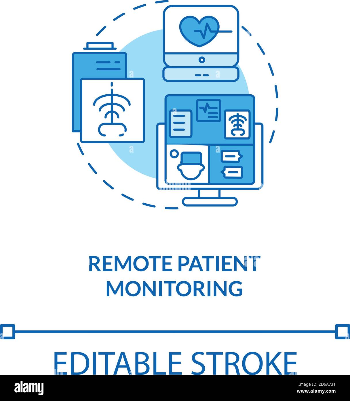Remote patient monitoring concept icon Stock Vector Image & Art - Alamy